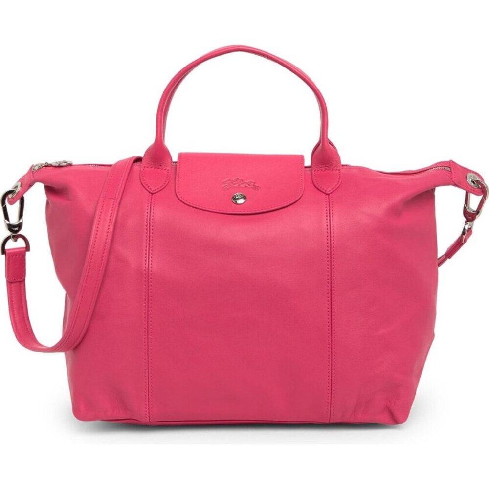 Longchamp Medium Le Pliage Leather Cuir Bag